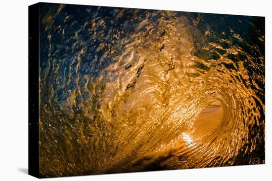 Here comes the sun-Looking out of a tubing wave at sunrise from inside the wave-Mark A Johnson-Premier Image Canvas