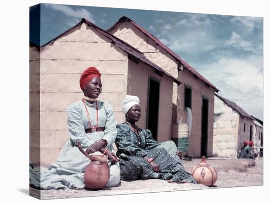 Herero Tribeswomen Wearing Turban and Dangling Earrings, Windhoek, Namibia 1950-Margaret Bourke-White-Premier Image Canvas