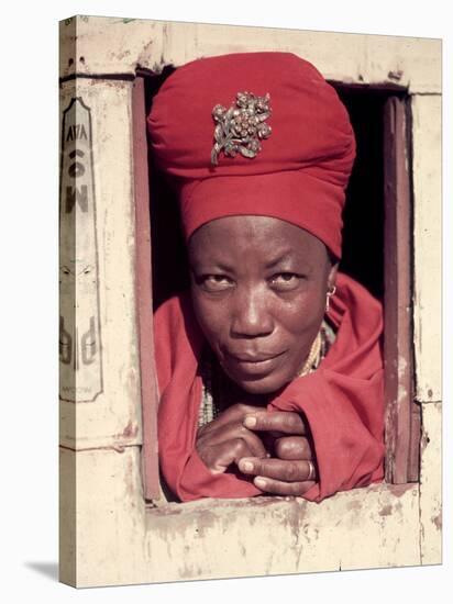 Herero Tribeswomen Wearing Turban and Dangling Earrings, Windhoek, Namibia 1951-Margaret Bourke-White-Premier Image Canvas