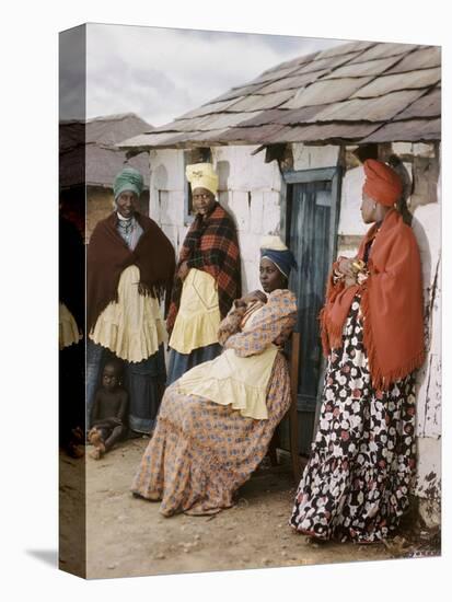 Herero Tribeswomen Wearing Turban and Dangling Earrings, Windhoek, Namibia 1951-Margaret Bourke-White-Premier Image Canvas