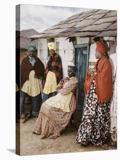 Herero Tribeswomen Wearing Turban and Dangling Earrings, Windhoek, Namibia 1951-Margaret Bourke-White-Premier Image Canvas