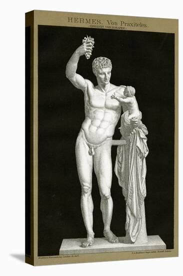 Hermes and the Infant Dionysos Attributed to Praxiteles C.1895 (Colour Chromolithograph)-null-Premier Image Canvas
