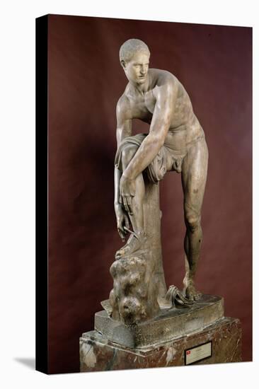 Hermes Tying His Sandal, Roman Copy of a Greek Original Attributed to Lysippos-Lysippos-Premier Image Canvas