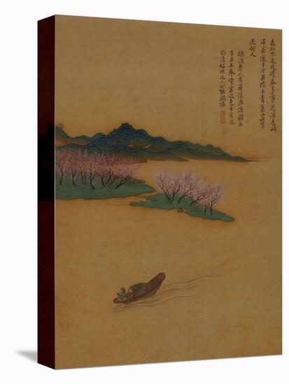 Hermit Fishing on the Peach Blossom Stream, in the Style of Zhao Mengfu, from an Album of Ten…-Yun Shouping-Premier Image Canvas