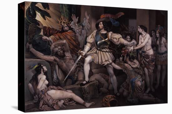 Hernan Cortes Opposing Human Sacrifice-Nicolas Eustache Maurin-Premier Image Canvas