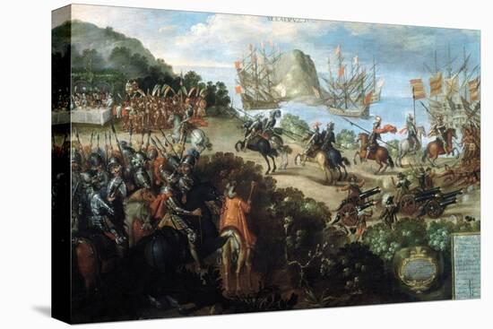 Hernando Cortes Landing at Veracruz, Spring 1519-null-Premier Image Canvas