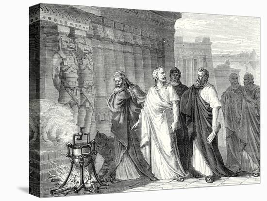 Heron Performs an Experiment with an Aeolipile in Front of the Students of the School of Alexandria-null-Premier Image Canvas