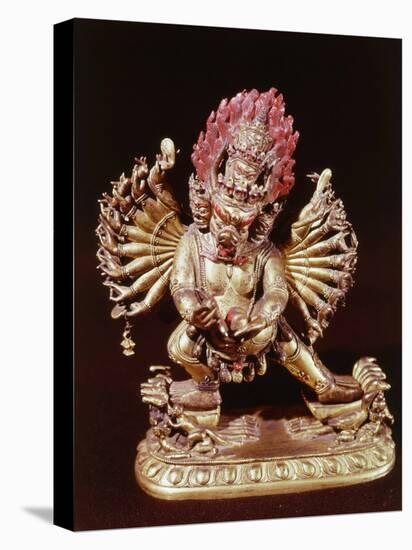 Heruka, Buddhist God, Emanation of the Buddha Aksobhya, Gilded Bronze, 18th century-null-Premier Image Canvas