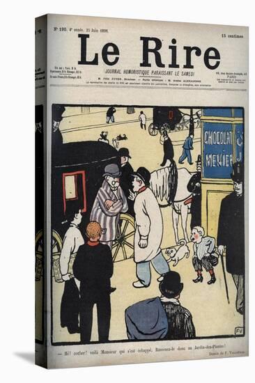 Hey! Coach! Cover of the newspaper Le Rire, of June 23, 1898 drawing by Felix Vallotton-Felix Edouard Vallotton-Premier Image Canvas