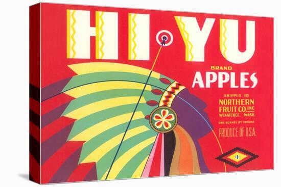 Hi Yu Apples Crate Label-null-Stretched Canvas