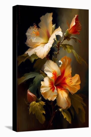 Hibiscus I-Vivienne Dupont-Stretched Canvas