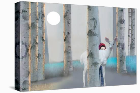 Hiding with White Deer-Nancy Tillman-Stretched Canvas