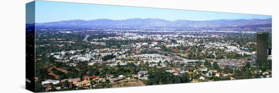 High angle view of a city, Burbank, San Fernando Valley, Los Angeles County, California, USA-null-Premier Image Canvas