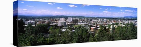 High Angle View of a City, Spokane, Washington State, USA-null-Stretched Canvas