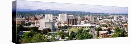 High Angle View of a City, Spokane, Washington State, USA-null-Stretched Canvas