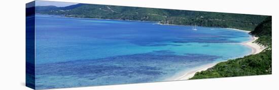 High Angle View of a Coastline, Seven Mile Beach, Caribbean Sea, Grand Cayman, Cayman Islands-null-Premier Image Canvas