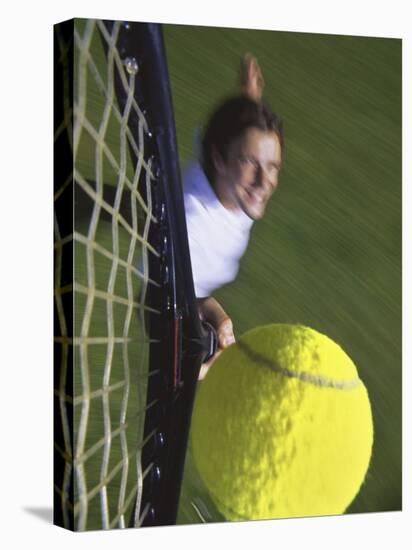 High Angle View of a Man Hitting a Tennis Ball-null-Premier Image Canvas