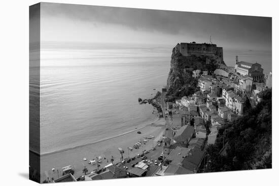 High angle view of a town and a castle on a cliff, Castello Ruffo, Scilla, Calabria, Italy-null-Premier Image Canvas