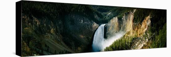 High Angle View of a Waterfall in a Forest, Lower Falls, Yellowstone River-null-Premier Image Canvas