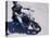 High Angle View of a Young Man Riding a Motorcycle-null-Premier Image Canvas