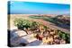 High angle view of Ait Ben Haddou, in the desert landscape at feet of Atlas Mountains-Roberto Moiola-Premier Image Canvas