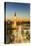 High angle view of Big Ben, the Palace of Westminster and Westminster Bridge at dusk, London, Engla-Fraser Hall-Premier Image Canvas