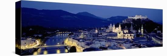 High Angle View of Buildings in a City, Salzburg, Austria-null-Premier Image Canvas