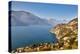 High angle view of Lake Como from Castle Vezio with Varenna and Gittana, Lombardy, Italy-Simon Montgomery-Premier Image Canvas