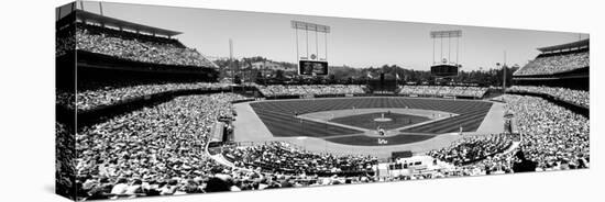 High Angle View of Spectators Watching a Baseball Match, Dodgers Vs. Yankees, Dodger Stadium-null-Premier Image Canvas