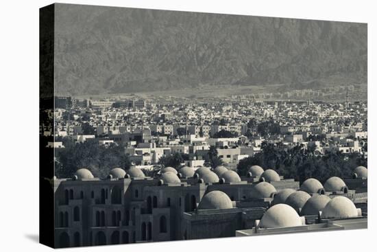 High angle view of town, Aqaba, Jordan-null-Premier Image Canvas