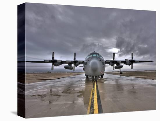 High Dynamic Range Image of a US Air Force C-130 Hercules-null-Premier Image Canvas