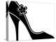 High Heel Shoes (Silhouette)-jara3000-Stretched Canvas