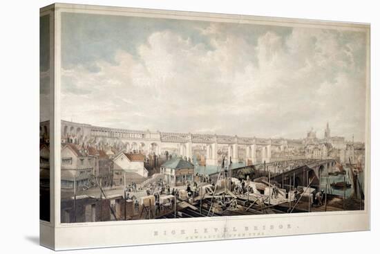 High Level Bridge, Newcastle Upon Tyne, Engraved by George Hawkins (1819-52)-John Wilson Carmichael-Premier Image Canvas