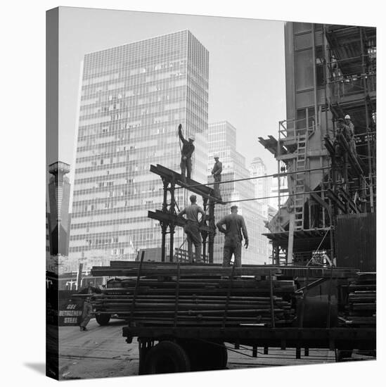 High Rise Construction of the Seagram Building on Park Avenue in Midtown-Margaret Bourke-White-Premier Image Canvas