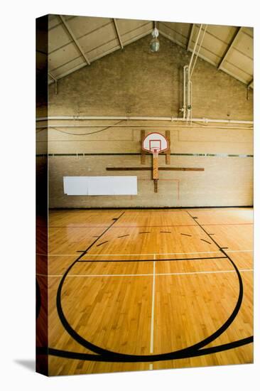High school basketball court and "head of key" at Webster Groves High School in Webster Groves,...-null-Premier Image Canvas