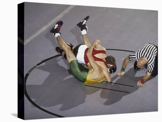 High School Boy's Wrestling Competition-null-Premier Image Canvas