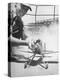 High School Student Holding His Model Plane Before Takeoff-Ed Clark-Premier Image Canvas