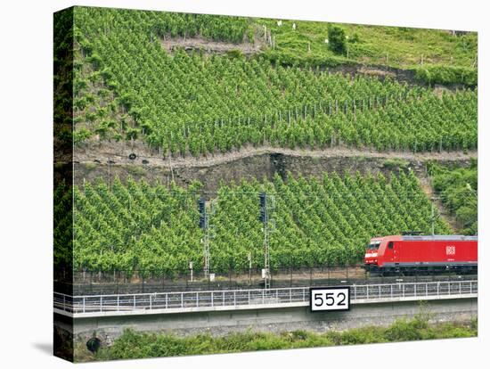 High Speed Train by Rhineland Vineyards, Koblenz, Germany-Miva Stock-Premier Image Canvas