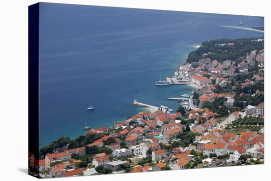 High View of Bol and Harbour, Brac Island, Dalmatian Coast, Croatia, Europe-John Miller-Premier Image Canvas