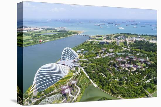 High View Overlooking Gardens by Bay Botanical Gardens with its Conservatories and Supertree Grove-Fraser Hall-Premier Image Canvas