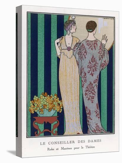 High-Waisted Clinging Gown-Georges Barbier-Premier Image Canvas