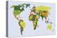 Highly Detailed Political World Map with Labeling. Vector Illustration.-Bardocz Peter-Stretched Canvas