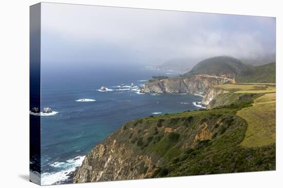 Highway 1 and Bixby Bridge Along the Pacific Coastline. California-Chuck Haney-Premier Image Canvas