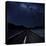 Highway And Starry Night In Desert-null-Stretched Canvas