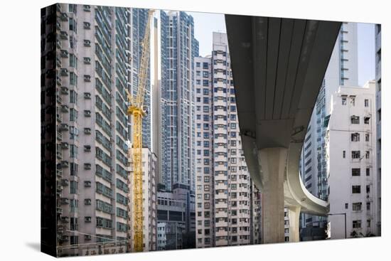 Highway Overpass and Apartment Towers, Hong Kong, China-Paul Souders-Premier Image Canvas