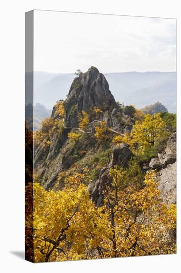 Hikers at the Vogelbergsteig Near DŸrnstein, Wachau, Lower Austria, Austria, Europe-Gerhard Wild-Premier Image Canvas