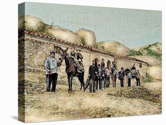Hikers in San Jeronimo, Montserrat, Catalonia, Spain, from 'The Illustration', 1890-L. Urgelles-Premier Image Canvas