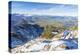 Hikers on steep crest covered with snow in the Ammergau Alps, Tegelberg, Fussen, Bavaria, Germany, -Roberto Moiola-Premier Image Canvas