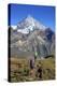 Hikers Proceed Towards the High Peak of Dent Herens in a Clear Summer Day, Switzerland-Roberto Moiola-Premier Image Canvas