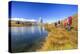 Hikers Walking on the Path Beside the Stellisee with the Matterhorn Reflected-Roberto Moiola-Premier Image Canvas